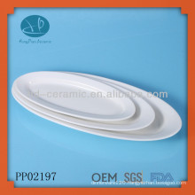 ceramic restaurant oval shape plate,gift for daily use ,ceramic dinner plates